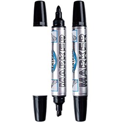 Маркер перманентный двусторонний черный 84120 Centrum