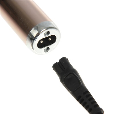 УЦЕНКА Триммер для удаления волос в носу и ушах LuazON LTRI-02, АКБ 600 мАч, золотистый