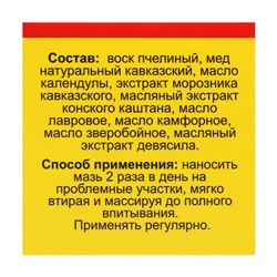 Бальзам-крем Монастырский «От судорог» Архыз, стекло, 28 мл