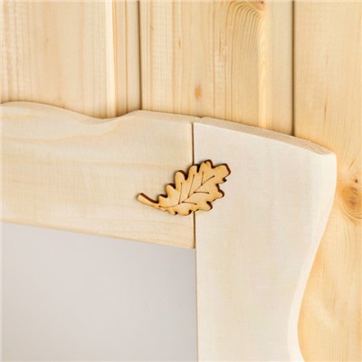 Зеркало для бани и сауны, настенное, с полкой, «Добропаровъ»