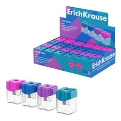 Точилка пластиковая с контейнером Wave Mini, Vivid ассорти 60043 ErichKrause