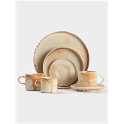Тарелка Magistro Organic brown, d=16 см, фарфор бежевая
