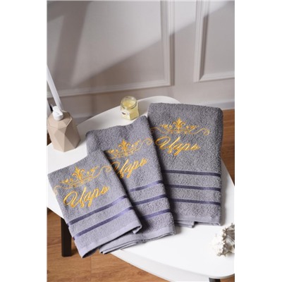 14418/2 Царь полотенце махровое плотность 350гр (Графит)