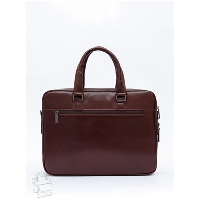 Портфель мужской кожаный 68001 brown Fuzhiniao в Новосибирске