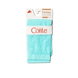 Полиамидные CONTE FANTASY Удлиненные носки с прозрачным верхом в горошек