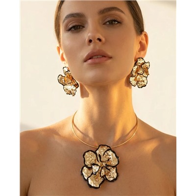 Комплект: колье-обруч и серьги