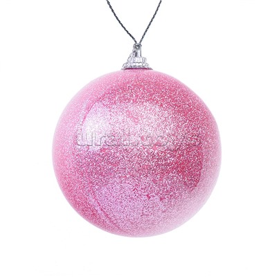 Набор елочных шаров (6см*6шт) розовый в пакете