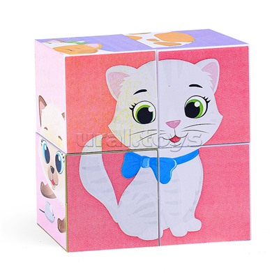 Кубики "Котики" 4-штучные