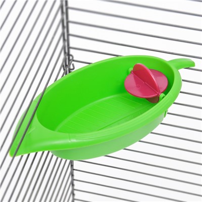 Ванночка-купалка для птиц «Листочек», 18.3×9×3.8 см, микс цветов