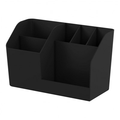 Подставка для письменных принадлежностей "Submarine" Classic черная 8,5х10х17,2 см 6 отделений 61595 ErichKrause