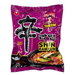 Лапша б/п Шин Рамен острая со вкусом Том Ям Shin Ramyun Tom Yum Nongshim, Корея, 123 г Акция