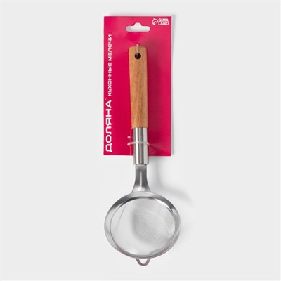 Сито - дуршлаг с ручкой Доляна «Валдай», d=8.8 см, нержавеющая сталь