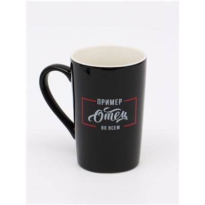 Кружка с ложкой и крышкой «Отец пример во всём», 400 мл