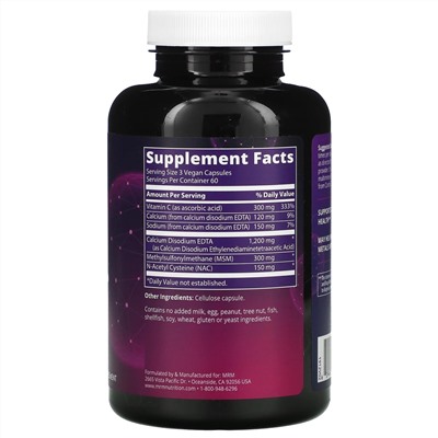 MRM, Cardio Chelate с ЭДТК, 180 веганских капсул