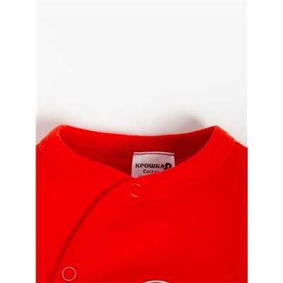 Комбинезон детский «Крошка Я» Happy winter, рост 62-68 см, красный