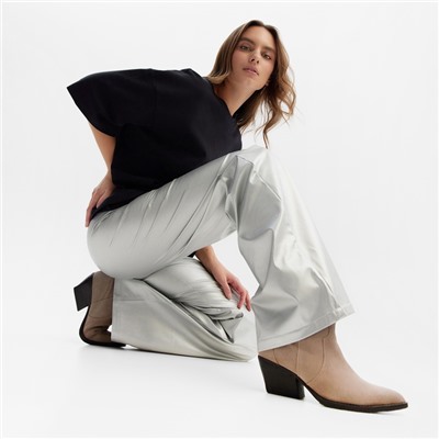 Футболка женская MIST Basic, чёрная, размер 48-50