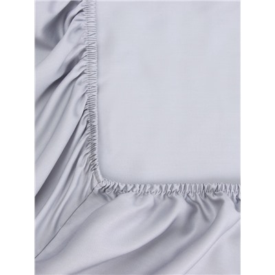 Простыня на резинке 1.5-спальная SL Home Modal, 160×200+30 см, светло-серая, модал