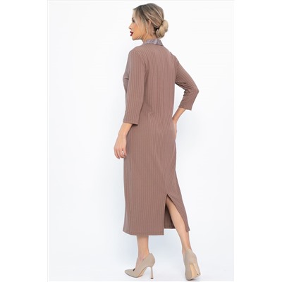 Платье трикотажное Каприччио (коричневое) П14591-10М