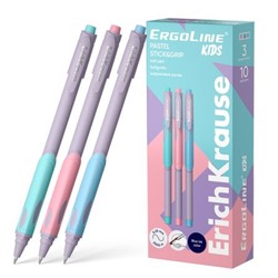 Ручка шариковая ErgoLine Kids Stick&Grip Pastel Super Glide Technology синяя 0.5мм 62037 ErichKrause