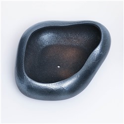 Горшок для кактусов и суккулентов «Бонсай», 2.3 л, 28×24×11 см, керамический, чёрный, серебристый