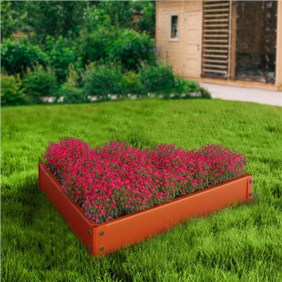 Клумба оцинкованная, 50×15 см, оранжевая «Терция», Greengo