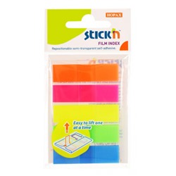 Закладки с клеевым краем Stick`n 12х45 мм 5цв х 20л Z-сложение 26070 (381346) Hopax