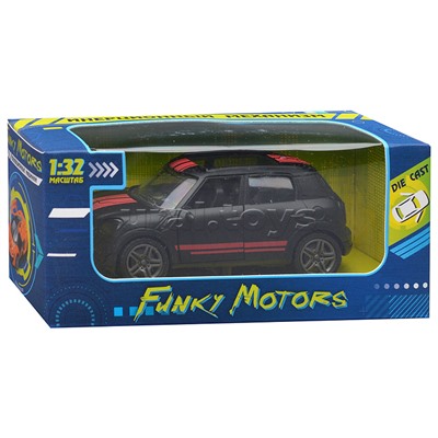 Чёрная инерционная машинка Хэтчбэк die-cast,1:32, открывающиеся двери