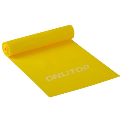Эспандер ленточный для фитнеса ONLYTOP, 150×15×0.04 см, 10 кг, цвета МИКС