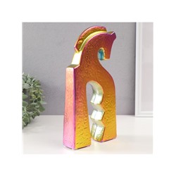 Фигурка керамика «Верный конь», зелёный хамелеон, 4.8×14.5×29 см