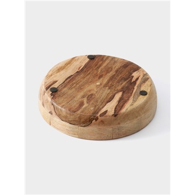 Блюдо «Оттенки сирени», 25.5×25.5×6 см, дерево манго