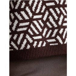 Свитер жаккардовой вязки с кашемиром