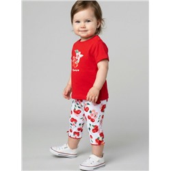 Брюки детские трикотажные для девочек (легинсы укороченные), 2 пары в комплекте