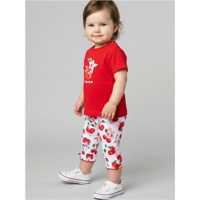 Брюки детские трикотажные для девочек (легинсы укороченные), 2 пары в комплекте