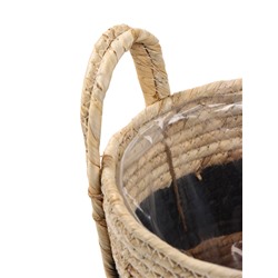 Набор кашпо «Инга», 3 шт., 20.5×25 – 25.5×28 – 27×33 см, синяя полоса