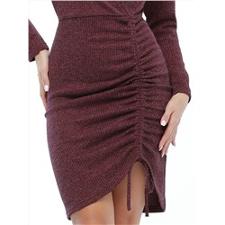 Платье трикотажное с кулиской на юбке