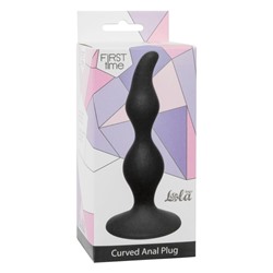 Чёрная анальная пробка Curved Anal Plug Black - 12,5 см.