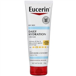 Eucerin, ежедневный увлажняющий крем, SPF 30, без отдушек, 226 г (8 унций)