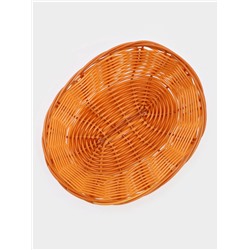 Корзинка для фруктов и хлеба Доляна «Капучино», 17×14×4 см, пластик, плетёная, коричневая