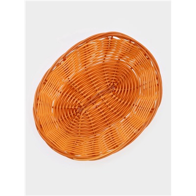 Корзинка для фруктов и хлеба Доляна «Капучино», 17×14×4 см, пластик, плетёная, коричневая