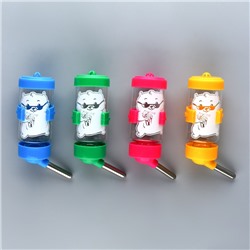 Поилка для грызунов 80 мл, 9×4.5 см, микс цветов