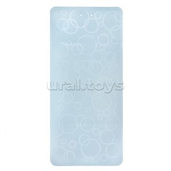 Коврик резиновый для ванны антискользящий 35 x 76см, серо-голубо