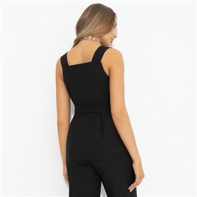 Жилет с поясом, Возьми паузу (чёрный, с поясом)