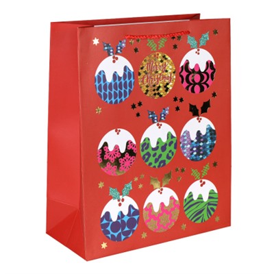 Пакет подарочный 18x23x10см / 5380M /уп 12/720/Новый год