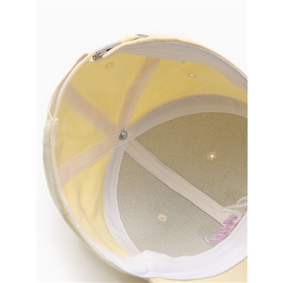 Кепка женская MINAKU, светло-жёлтая, размер 58, хлопок 100%