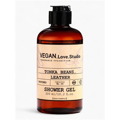 Подарочный набор женский VEGAN.Love.Studio, гель для душа, мыло для рук, парфюмированный, бобы тонка, кожа
