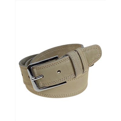 Ремень мужской из натуральной кожи, цвет серо-белый