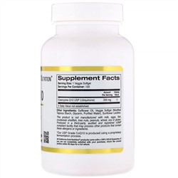 California Gold Nutrition, коэнзим Q10, 200 мг, 120 растительных капсул