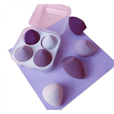 Набор спонжей для макияжа в футляре 4 в 1 (в ассортименте)