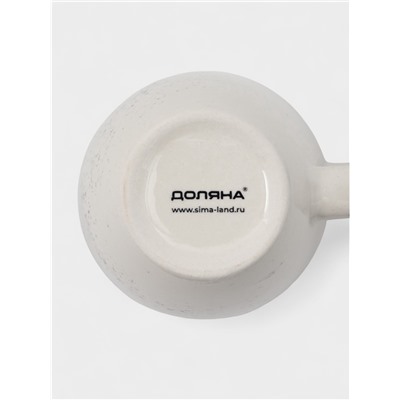 Набор кружек Доляна Nature, 4 шт., 400 мл, керамика, бежевые