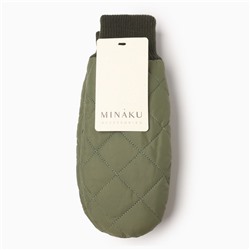 Варежки женские MINAKU, цвет хаки, 24 см